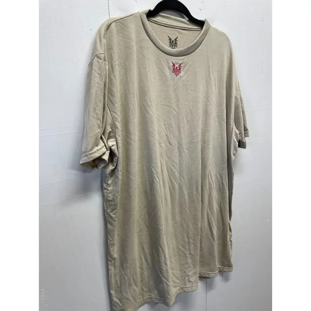 DriFire Men's FR T-Shirt Size 3XT Short Sleeve Beige Fire Resistant Work Shirt